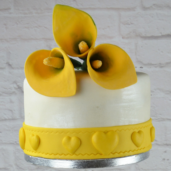 Pastel decorado floral-calas